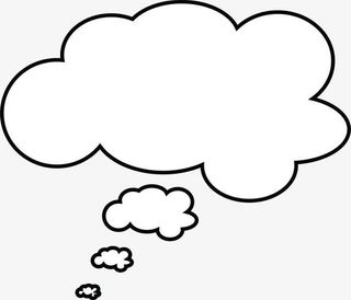 白云朵对话框免抠