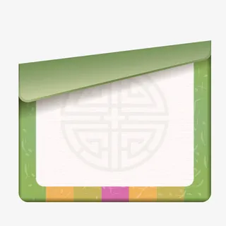 中国风绿色边框素材免抠