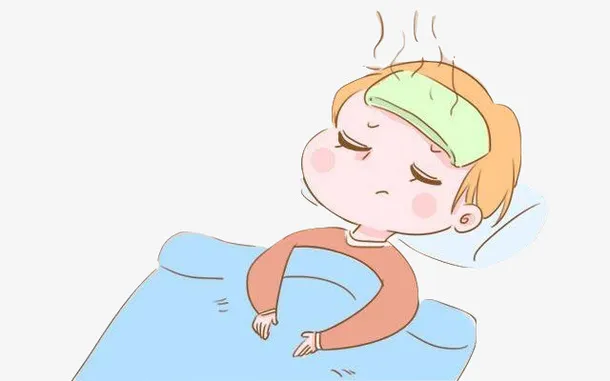 小孩感冒流感病毒发烧咳嗽出汗怕免抠