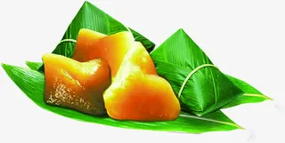 端午绿色高清粽子免抠