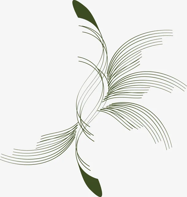 绿色几何线条免抠