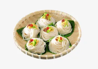 创意五角星状过桥米线面饼免抠