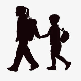 儿童剪影孩子剪影图片免抠 儿童剪影孩子剪影图片免抠