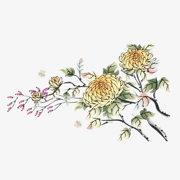 手绘工笔画免抠