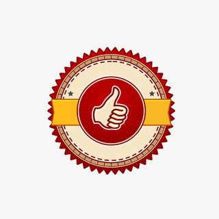 大拇指活动标签矢量图免抠