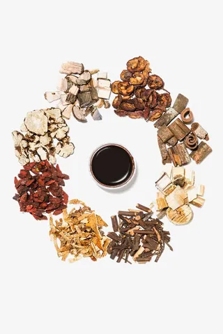 养生中药免抠标签元素