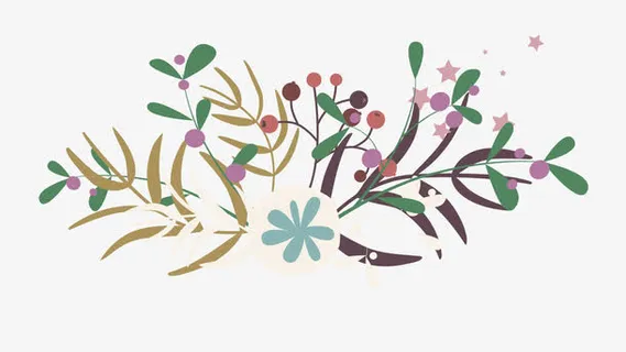 小清新可爱卡通手绘边框花边免抠