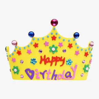 黄色生日皇冠免抠