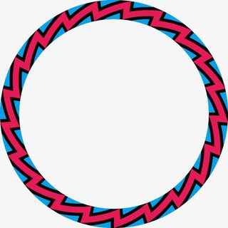 闪电彩色圆形边框免抠