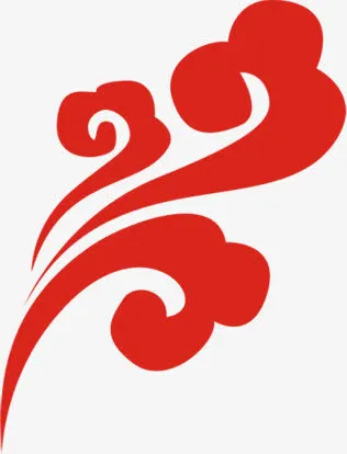 红色祥云中秋手绘免抠
