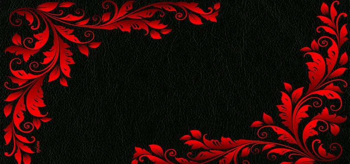 红色花纹皮质背景图高清