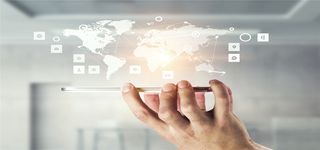 世界地图手机商务海报高清