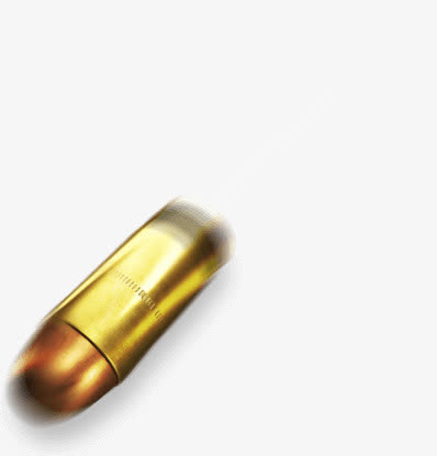 创意金色质感高速飞行的子弹免抠