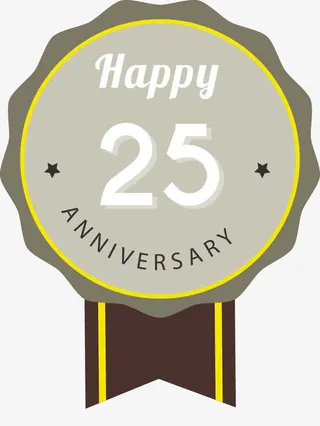 周年纪念标签矢量图免抠