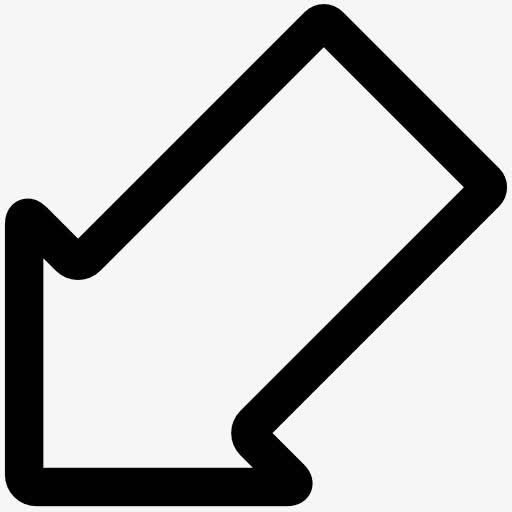 左下箭头图标免抠