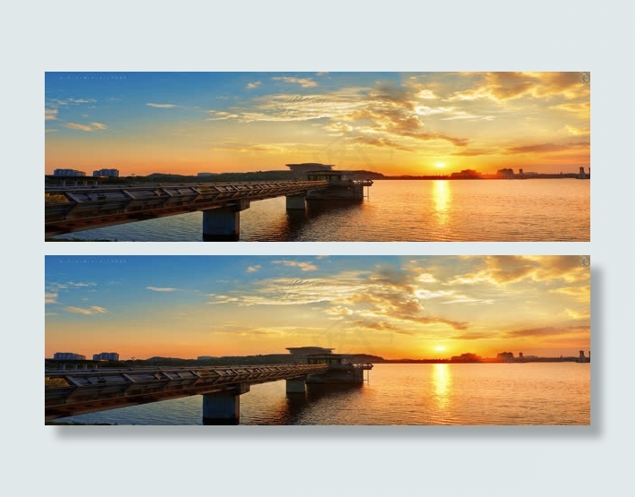 夕阳海报背景