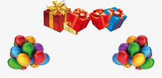 礼盒汽球免抠