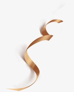 金色彩带飘带免抠