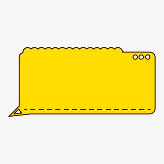 矢量黄色卡通对话底框免抠