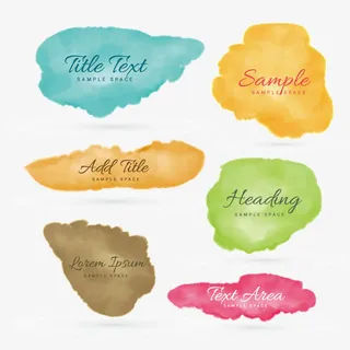 矢量彩色印迹免抠