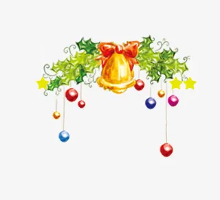 手绘圣诞铃铛免抠