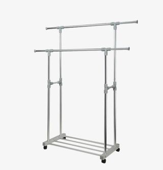 落地折叠双杆式阳台凉衣架免抠