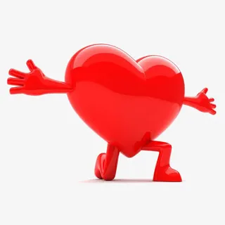 拥抱着的爱心免抠