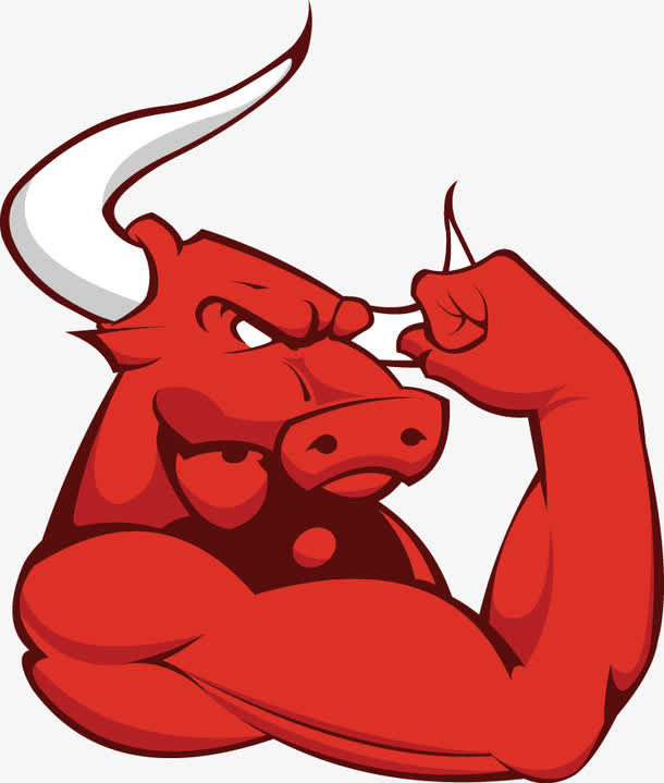 矢量红牛给力奋斗免抠