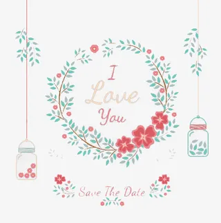 小清新花圈免抠