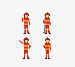 消防人员图案免抠