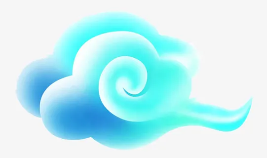 蓝色云朵免抠