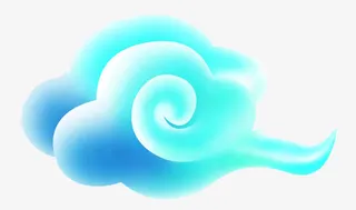 蓝色云朵免抠