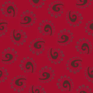 红色祥云印花免抠