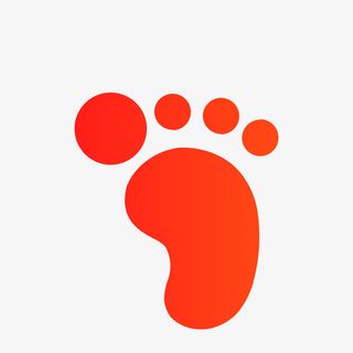 橙色脚掌图标免抠图免抠