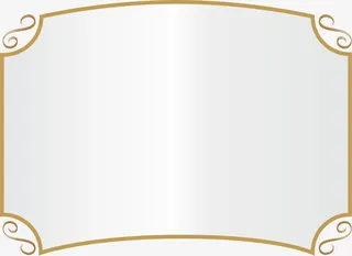 金色线条框架免抠