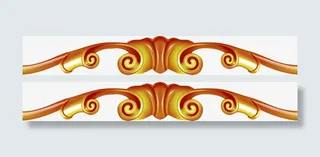 金色中秋节日边框免抠