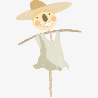 可爱卡通稻草人图片免抠