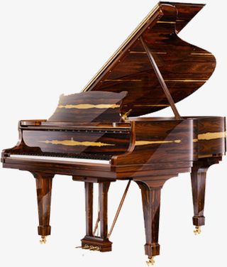 黑钻装饰钢琴免抠