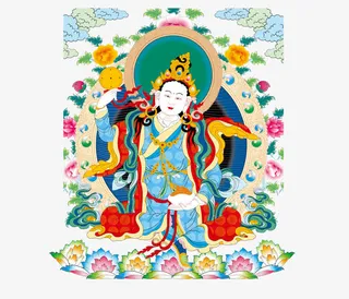 唐卡莲藏地三行空母矢量素材免抠