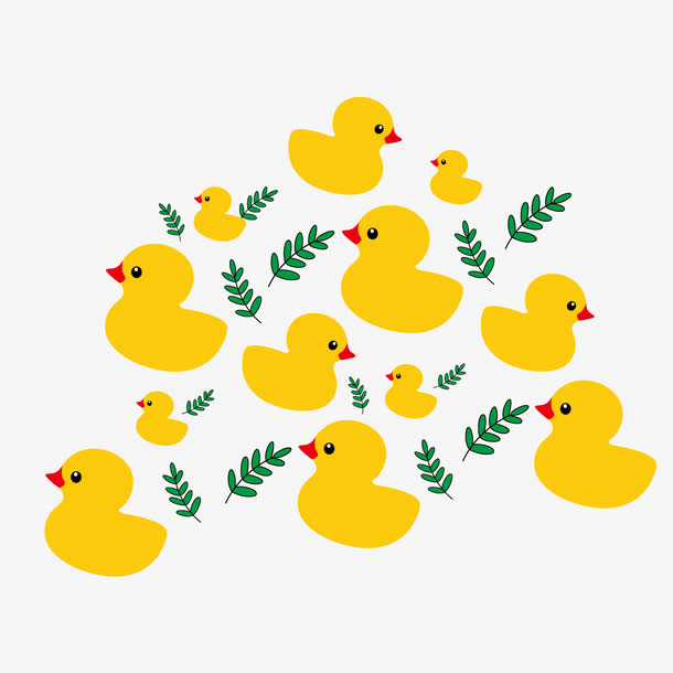 矢量黄色小鸭免抠