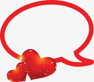 红色气泡对话框免抠