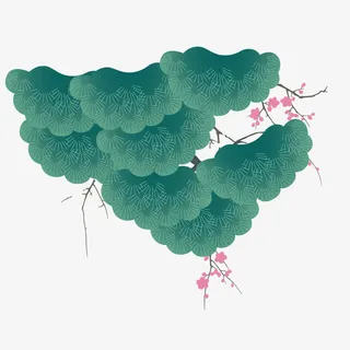 水墨漂浮物免抠