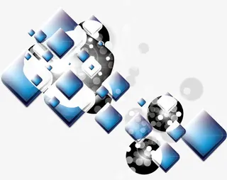 科技碎片装饰免抠