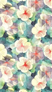 手绘尘缘飞花花纹免抠