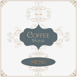 矢量字母装饰花纹边框设计素材免抠