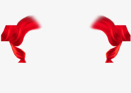 红丝绸元素免抠