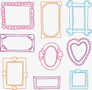 彩色边框矢量素材免抠