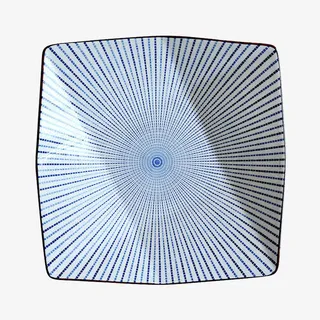 川岛屋陶瓷千段草餐盘免抠