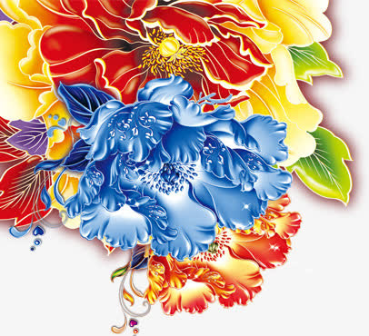 牡丹花立体花朵免抠