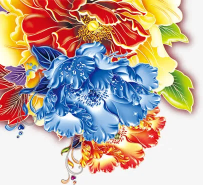 牡丹花立体花朵免抠